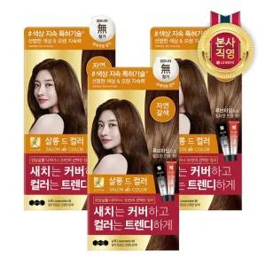 엘라스틴 살롱드컬러 염색약 자연갈색 100g x 3개