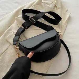 새들백 패션 여성 숄더 가방 PU 가죽 여성의 작은 가방 레트로 플랩 안장 핸드백 트렌드 체인 스트랩 크로