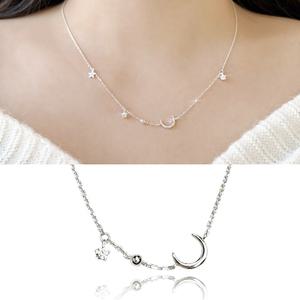 전체 실버925  갤럭시 포인트 목걸이  순은 실버 레이어드  데일리