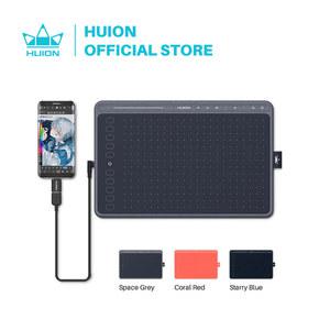 HUION 배터리 프리 드로잉 태블릿 터치 바 및 익스프레스 키 지원 3 가지 색상 틸트 그래픽 HS611