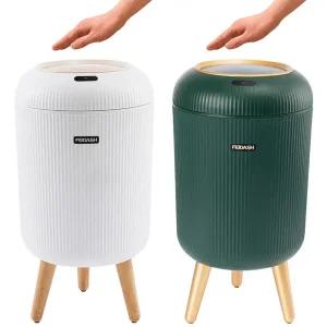 인테리어 모션 휴지통 10리터/0.3초 개폐/스마트 자동 센서 인식 쓰레기통/가정용 예쁜 오토 냄새차단 감지 감응 핸즈프리