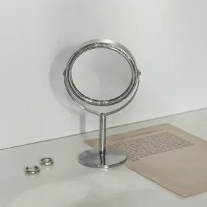 360도 회전 각도조절 화장 탁상 사무실 메이크업 미니 확대 양면 원형 스탠드 거울