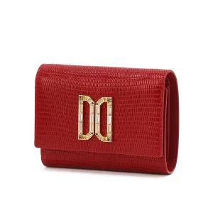 [닥스](강남점)DCWA5E282R2 [25SS][프리미엄] [ALEXA] 알렉사 레드 가죽 고급 크리스탈 장식 DD로고 반...