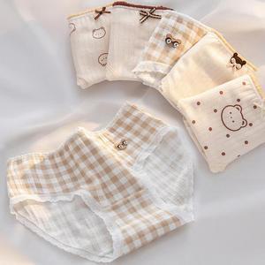 [라일리의류] Rly 여자 데일리 귀여운 곰돌이 학생 면 팬티 속옷