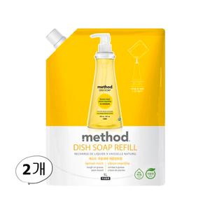 LG생활건강 메소드 주방세제 리필 레몬 1L 2개