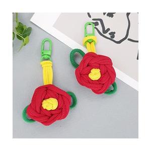 동백꽃 키링 만들기 양말목공예 DIY 세트 외국인 친구 선물 제주도 기념품 CA 시간 교재 업사이클링