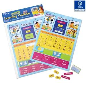 러닝리소스 달력 학습하기 자석세트 날짜 날씨 계절 학습 자석타일 영어 캘린더 보드 어린이