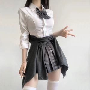 cammello 포멀 그레이 슬림핏 긴팔 교복 세트 가디건 셋업 놀이공원 코스튬