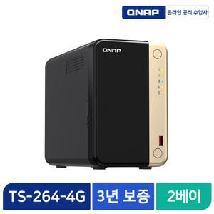 큐냅 QNAP TS-264-4G-KR SCGS NAS 2Bay 스토리지 하드미포함