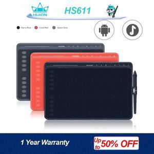 Huion Drawing Tablet HS611 미디어 바가 포함된 그래픽 태블릿 Android는 8개의 멀티미디어 키로 8192 압