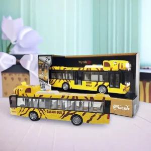 세계유통 사파리월드 사파리 버스 자동차 장난감 동물원 후릭션 사운드 불빛 모형차 역할놀이