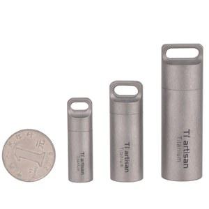 휴대용 티타늄 알약통 여행 액세서리 통 4등분 홑겹 간약 제통 보관통 스몰워싱