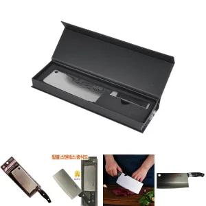 LAGO 다마스커스 7in 중식도/고급/스텐레스/중식칼/사각/식도/중화/요리칼/주방칼/주방용/식당/음식점/업소