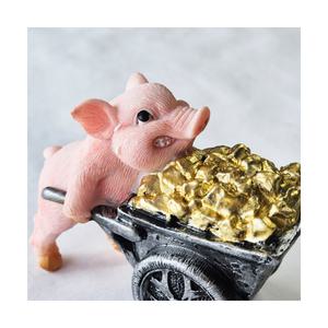 금나르는 복 돼지 금장식 소품 행운 금전운 미니어처 GS0601292A