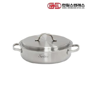 한일스텐레스 스플릿 통5중 스텐레스 IH 인덕션가능 전골냄비 24cm