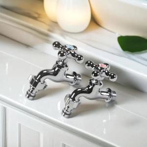 삼정 가로수도꼭지 커플링 십자 수전 온수 냉수 수도밸브 욕실 베란다 화장실 세탁실 교체용