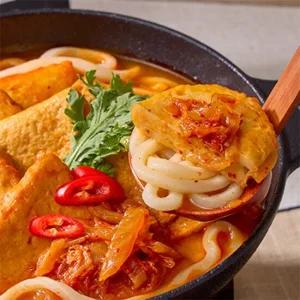 [외갓집곳간] 매콤얼큰 김치우동어묵전골 663g (2인분), 2팩