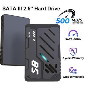 SATA III SSD 2.5인치 내장 솔리드 스테이트 드라이브 3D NAND 500GB 1TB PC 노트북 데스크탑용 최대 하드