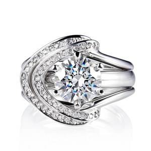 [하나다이아몬드]2캐럿 천연 다이아몬드 14k 18k 반지 GIA 웨딩링 예물 결혼 가드링포함 뮤리 HNDR2C207