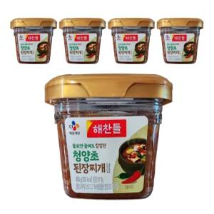 해찬들 물로만끓여도 칼칼한 청양초 된장찌개양념 450g x 5개