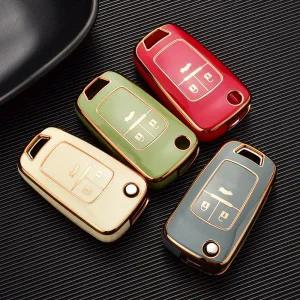 차키케이스 TPU 자동차 접이식 키 케이스 커버 시보레 크루즈 용 쉘 포브 Aveo Trax Sail Malibu Opel Vaux