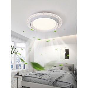 서큐라이트 날개없는 실링팬 천장 LED 월넛 안경 천장팬 작은방 디자인 55cm