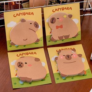 카피바라메모장 30매 / 새학기 필수품 학용품 포스트-잇 노트 메모