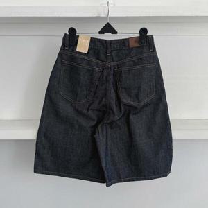 여성 여름 생지 데님 버뮤다 팬츠 스티치 반바지