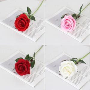 꽃꽂이재료 1p 한송이 다발 꽂이 이벤트 로즈 긴줄기 기념일 장식 촬영소품 조화꽃 장미