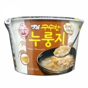 오뚜기 옛날 구수한 누룽지 60gx8컵/구수한간식/누룽지죽/컵누룽지/간편식누룽지/식사대용/국내산/