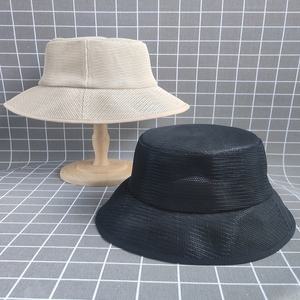 통기성 매쉬 벙거지 모자 버킷햇 아웃도어 블랙 여름 자외선 차단 시원한 대두