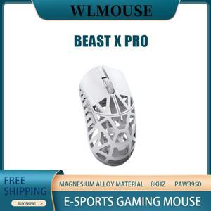 Wlmouse Beast X Pro 무선 게임용 마우스 8k 맞춤형 중공 디자인 Esports 용 경량 컴퓨터 게임용 마우스