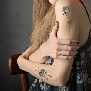 문신스티커 타투 문신 스티커 헤나 반영구/1회용/가짜/지워지는/글씨/일회용/레터링/페이스/임시/캐릭터