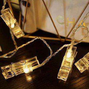 고품질 포토 전구 LED 집게 클립 점멸등 20구 전구사진집게 건전지전구 포토보드 LED사진걸이 (WFHXLZX)