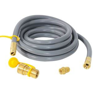 퀵 커넥트 피팅이 있는 15피트 1/2인치 천연가스 호스 바비큐 그릴 피자 오븐 파티오 히터 등 다양한 NG/프로판 가전제품에 적합한 15개