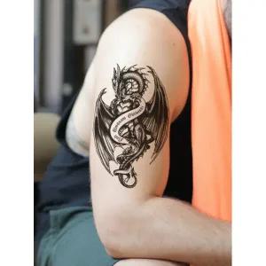 갱스터 오컬트 악마 타투 스티커 팔 반팔 가슴 등 문신 판박이 헤나