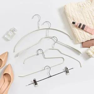 베스트하임 강철 논슬립 옷걸이 60개 세트 (아이보리/블랙)