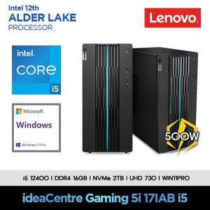 레노버 12세대 i5 컴퓨터 Gaming5-17IAB7-CI5SVR+11PRO (i5 12400/16GB/SSD2TB(1TBX2)/UHD730/11PRO)