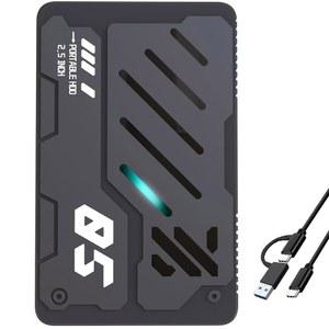 PC, 노트북, Mac, Xbox One, PS4, PS5용 Tianken 울트라 슬림 휴대용 외장 하드 드라이브 USB 3.1형 C HDD 스토리지(320GB)