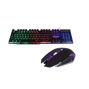 지클릭커 GMK-220 레인보우 게이밍 기계식 키보드 마우스 세트