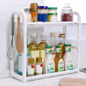양념통 선반 정리대 싱크대 주방 수납장 조미료 꽂이 주방선반 수납선반 화장실선반 무타공선반