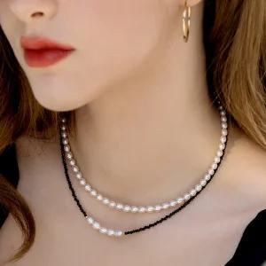 골드팡 14k 블랙벨라 담수진주 목걸이