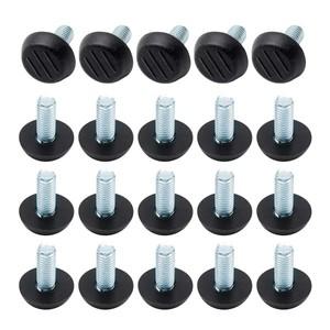 조절 가능한 가구 레벨러 나사 유형 슬라이딩 피트 의자 테이블 다리 M8 x 20mm, 개