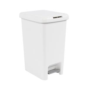 하비티 모던 심플 원터치 페달 휴지통 화이트
