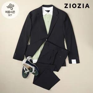 지오지아 남성 정장세트 차콜그레이 네추럴 스트레치 셋업 수트 상하의 출근룩 하객룩