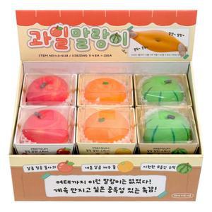 과일 말랑이 사과 귤 수박 3개 스퀴시 스트레스 장난감