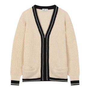 [지이크] 와플 집업 틸던 가디건 아이보리 (PHUCH8005)