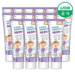 키즈세이프 포도향 어린이치약 90g 16개 저불소 유치케어 자일리톨 칼슘 함유