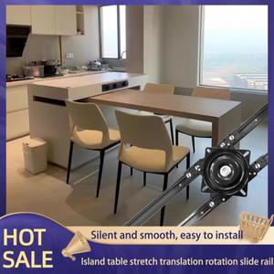 텔레스코픽 회전 아일랜드 테이블 트랙 식탁 이동식 탑 바 풀 아웃 하드웨어