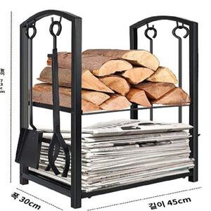 유럽식 단철 벽난로 액세서리 모음 장작 보관함 랙 바구니
